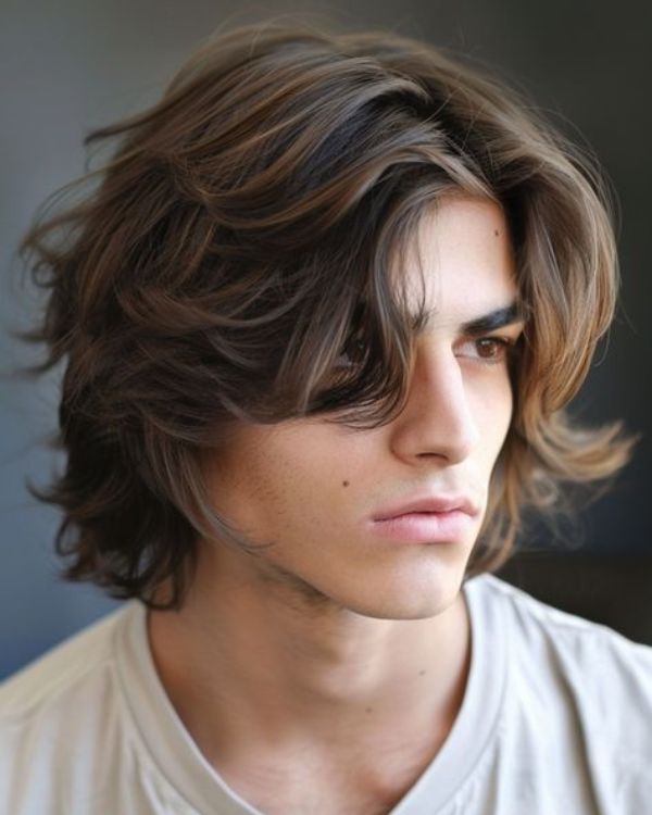Flowing Center Part hairstyle